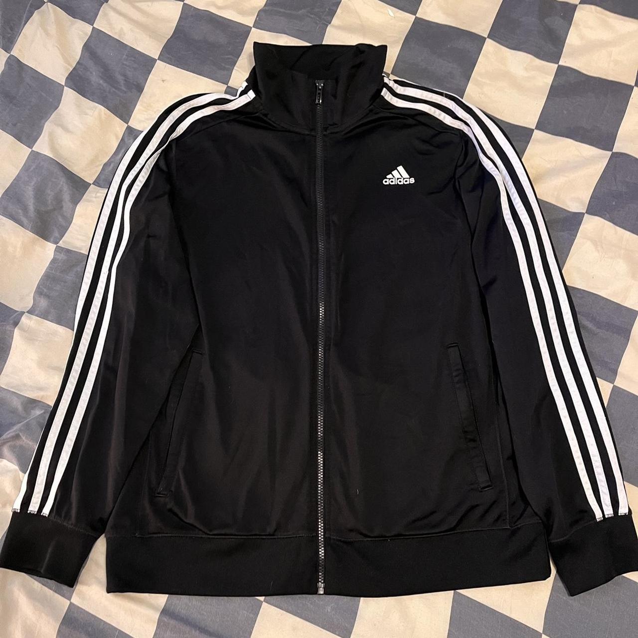 Classic Adidas Track Jacket - Black #essentials... - Depop