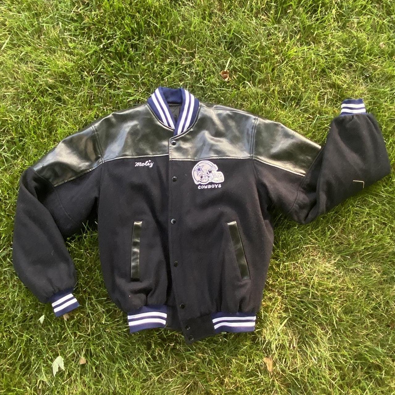 VINTAGE NFL G-III DALLAS COWBOYS FAUX LEATHER BOMBER - Depop