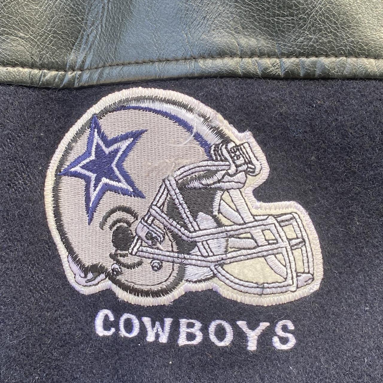 VINTAGE NFL G-III DALLAS COWBOYS FAUX LEATHER BOMBER - Depop