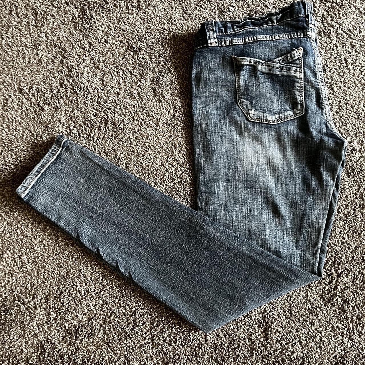Y2K Low Rise, Women’s Blue Asphalt Jeans. y2k... Depop