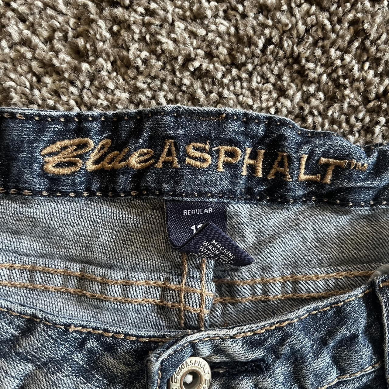Y2K Low Rise, Women’s Blue Asphalt Jeans. y2k... Depop