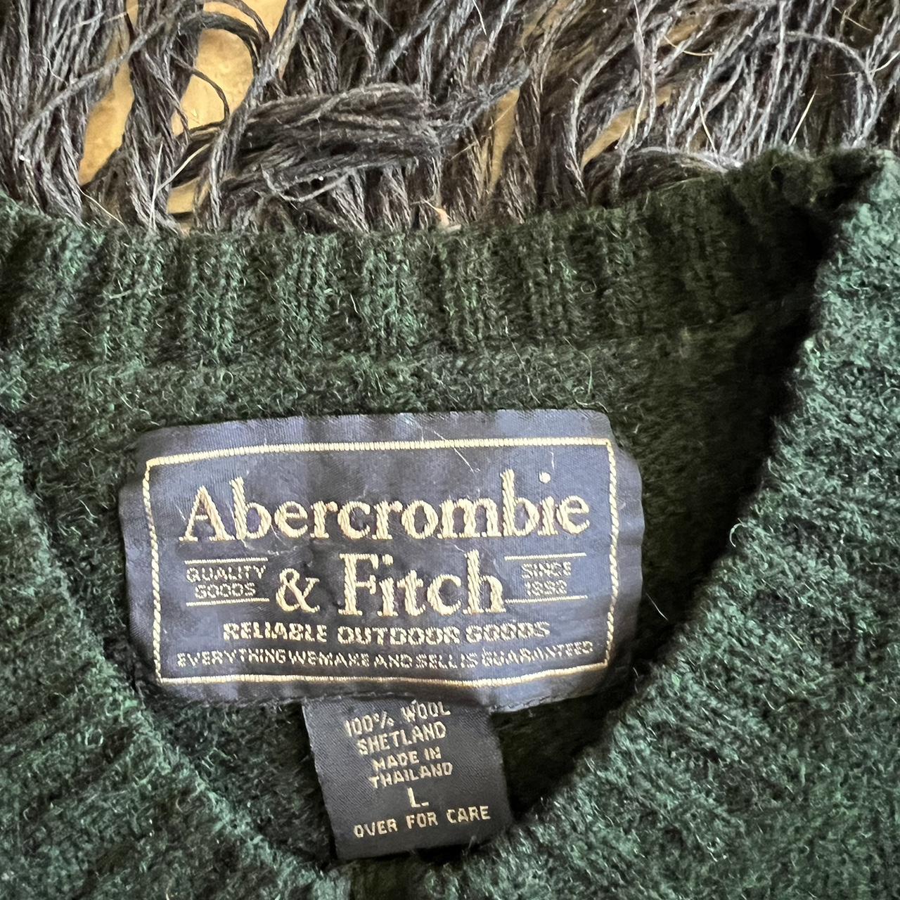 VTG 00s Abercrombie and Fitch Wool Sweater Size L 🌲... - Depop