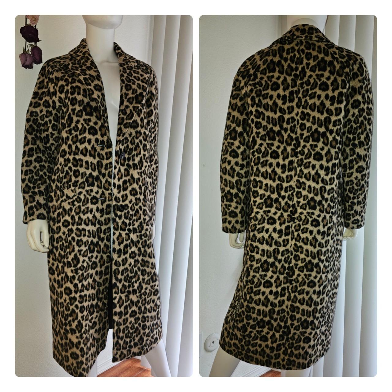 Express leopard coat best sale