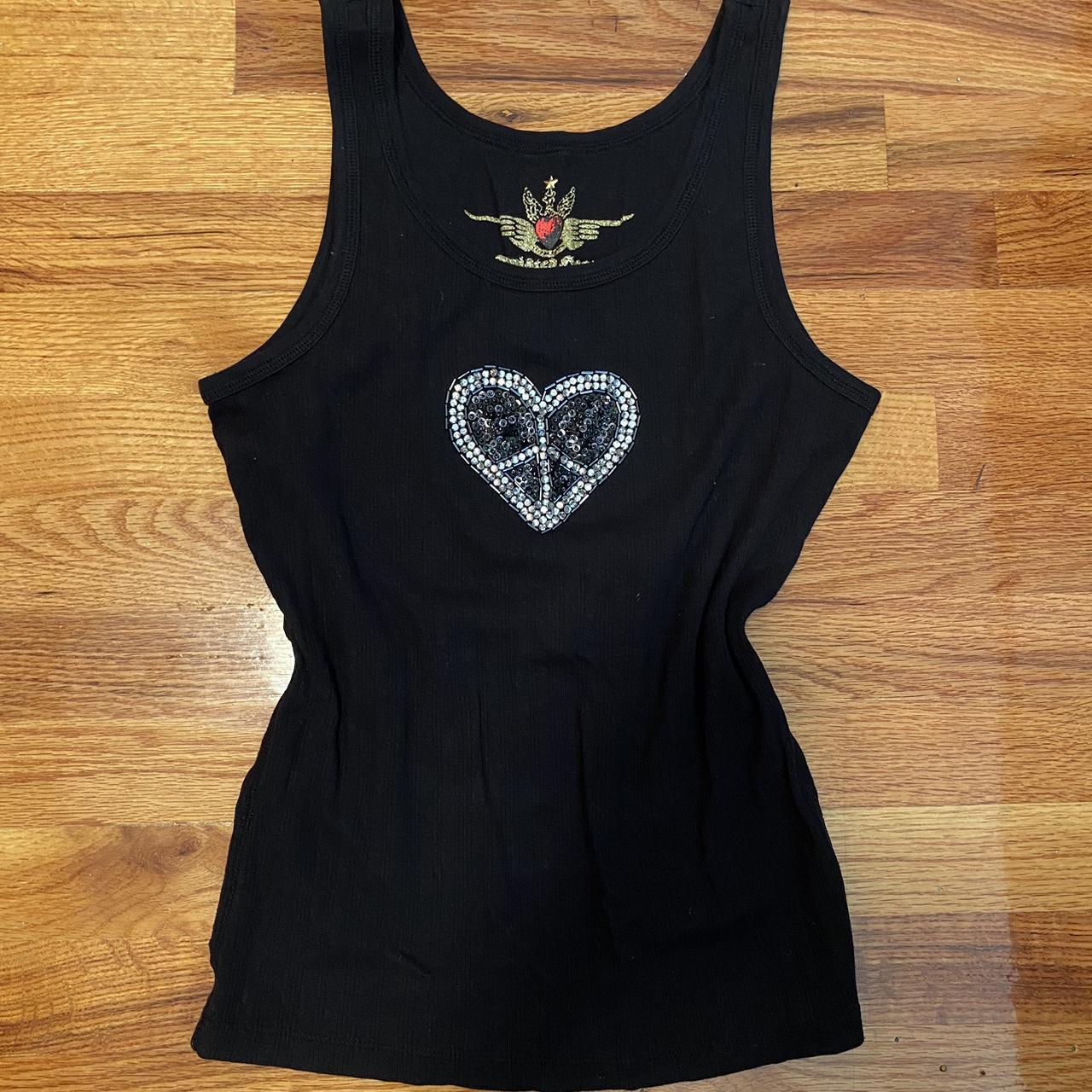 Twisted heart vintage sequence tank top. , Not sure...