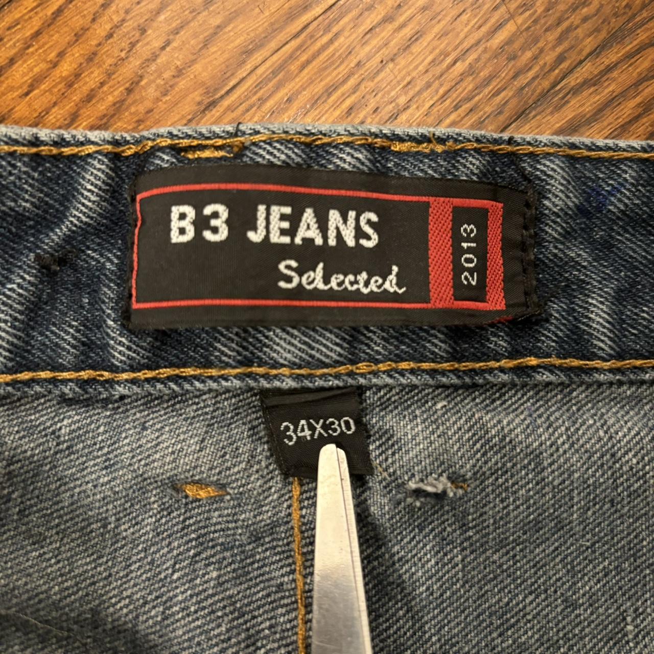 B3 jeans distressed loose fit / size 34 inseam 30... - Depop