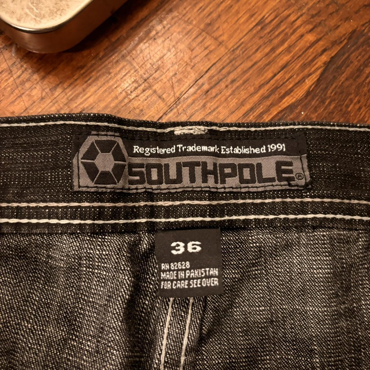 Grail y2k baggy southpole red tab jeans on hold Size... - Depop