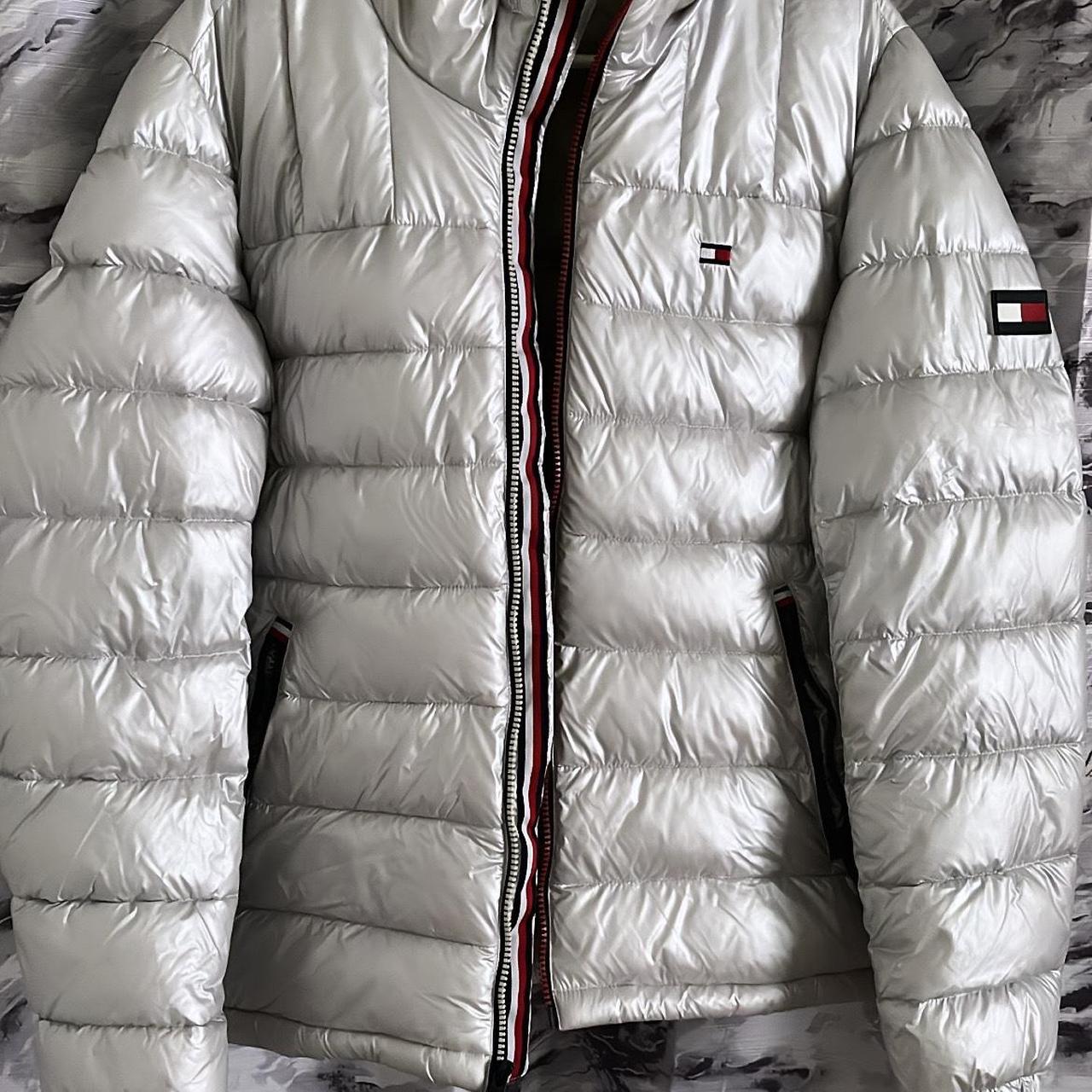 Small Grey Tommy Hilfiger Puffer Jacket Brand new... - Depop