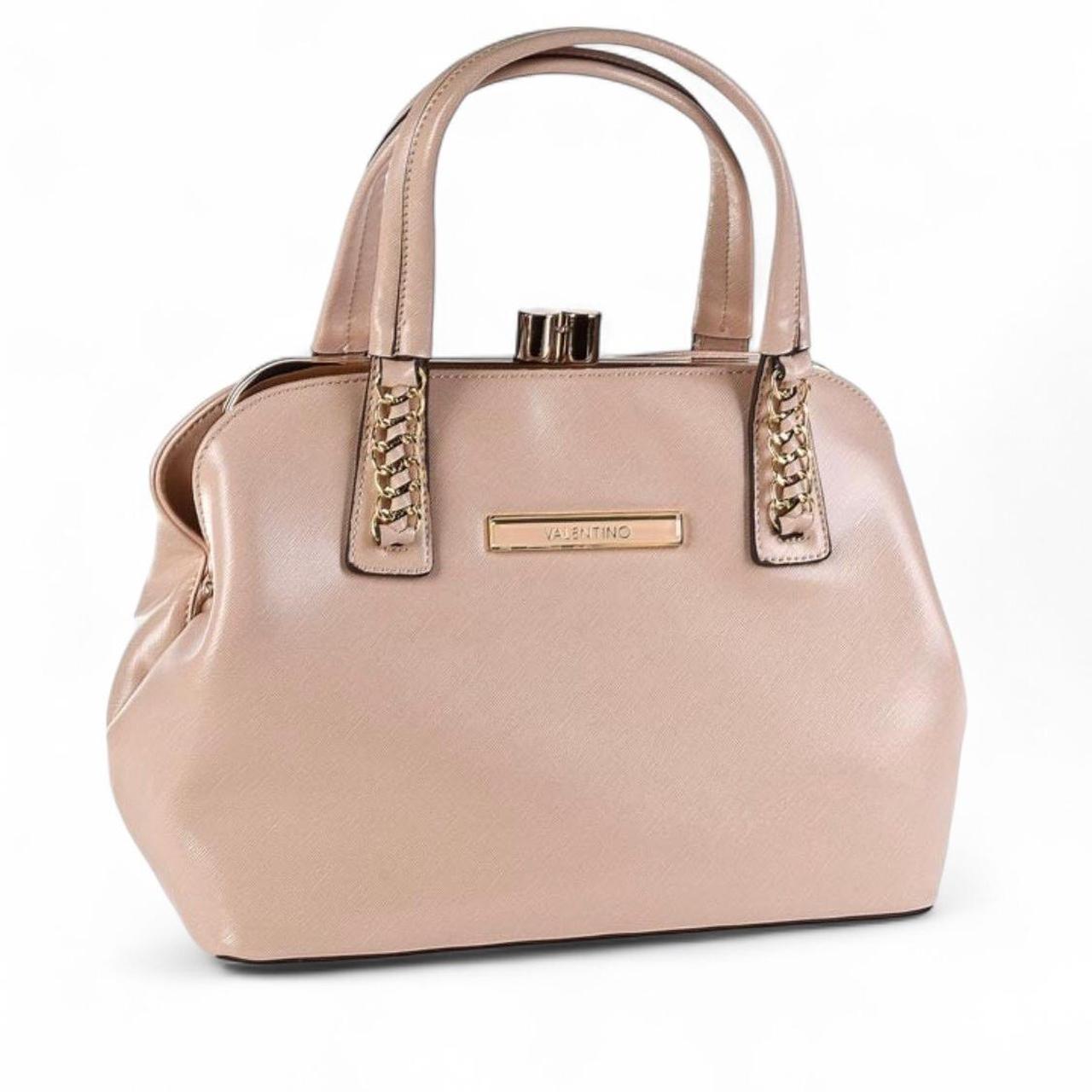 Mario Valentino Women's Shoulder bags - Pink/Tan – Tan leather shoulder bag with gold chain …