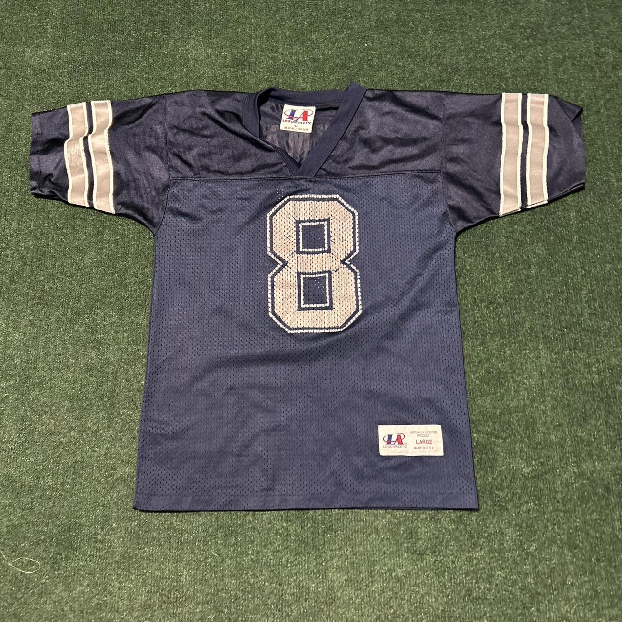 90's Troy Aikman Dallas Cowboys Logo Athletic NFL Jersey Youth