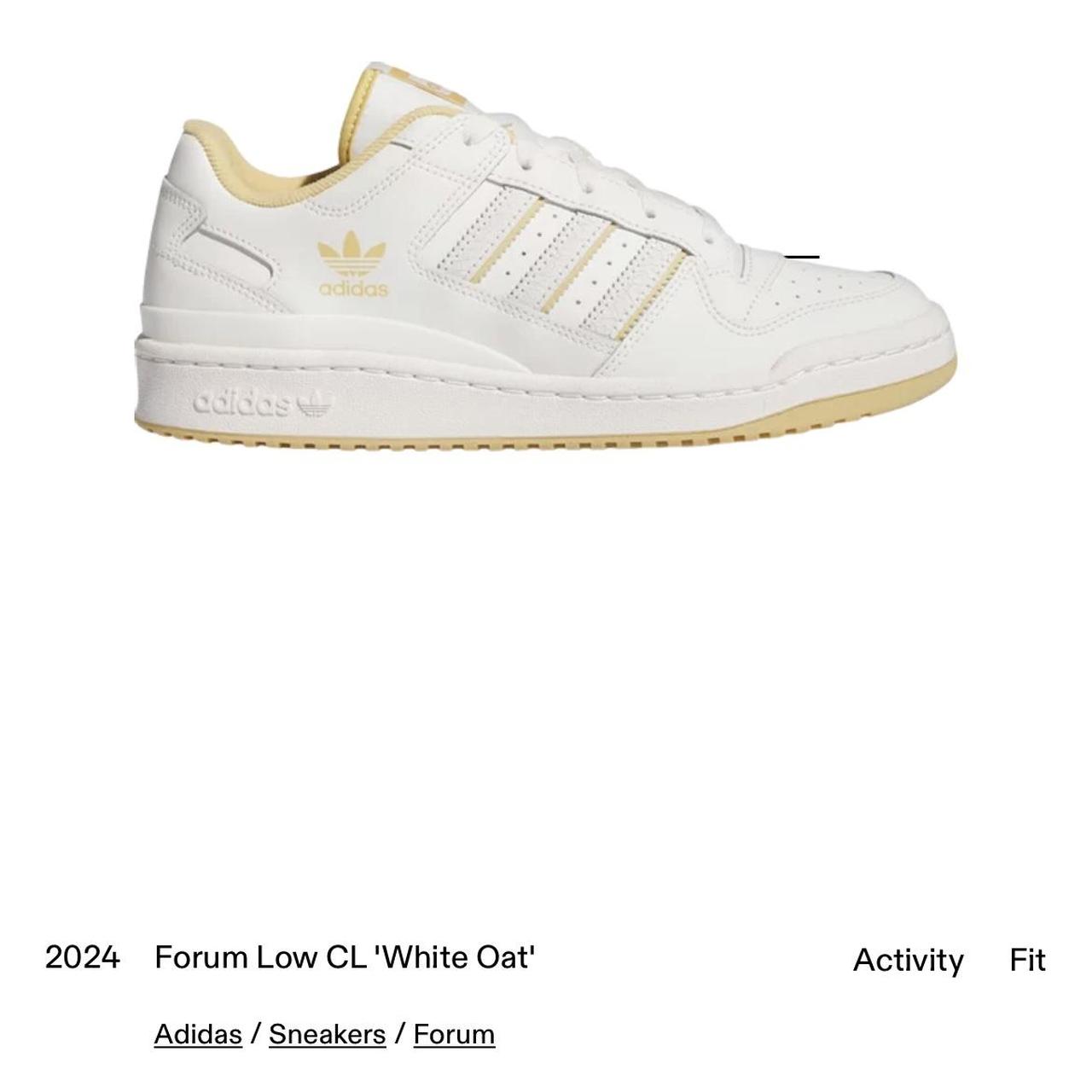 Yellow and White Adidas Forums Size 5 Mens 7. Depop