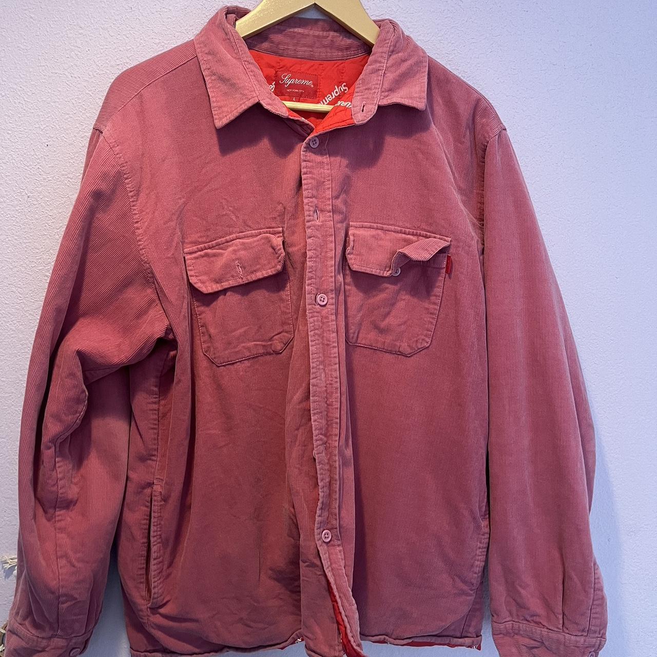 Supreme Corduroy Quilted Shirt/Jacket Pink Size L...