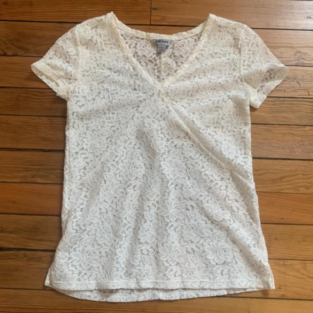 Dkny lace discount tee shirt