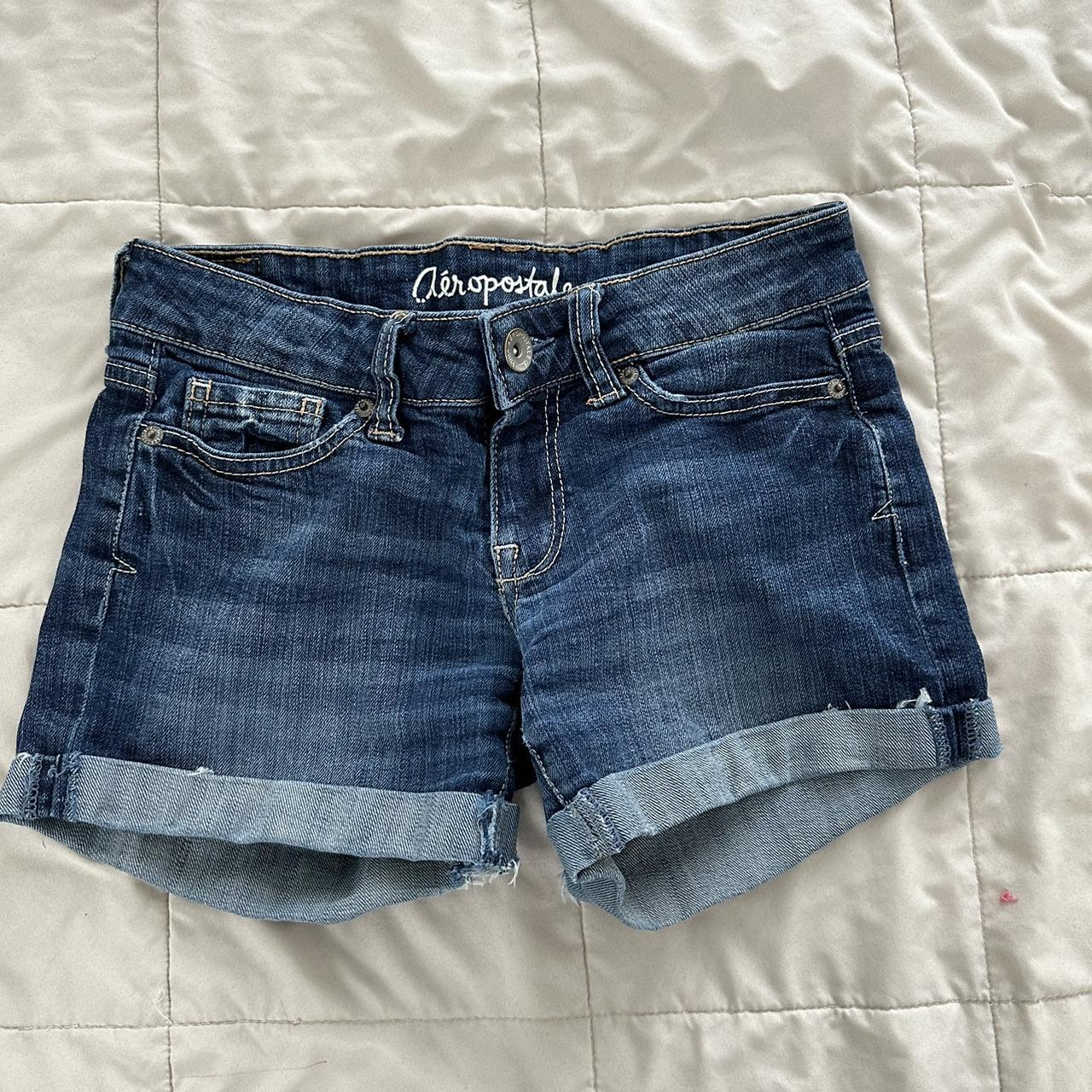 Vintage Distressed Aeropostale Jean Shorts Mid - Depop