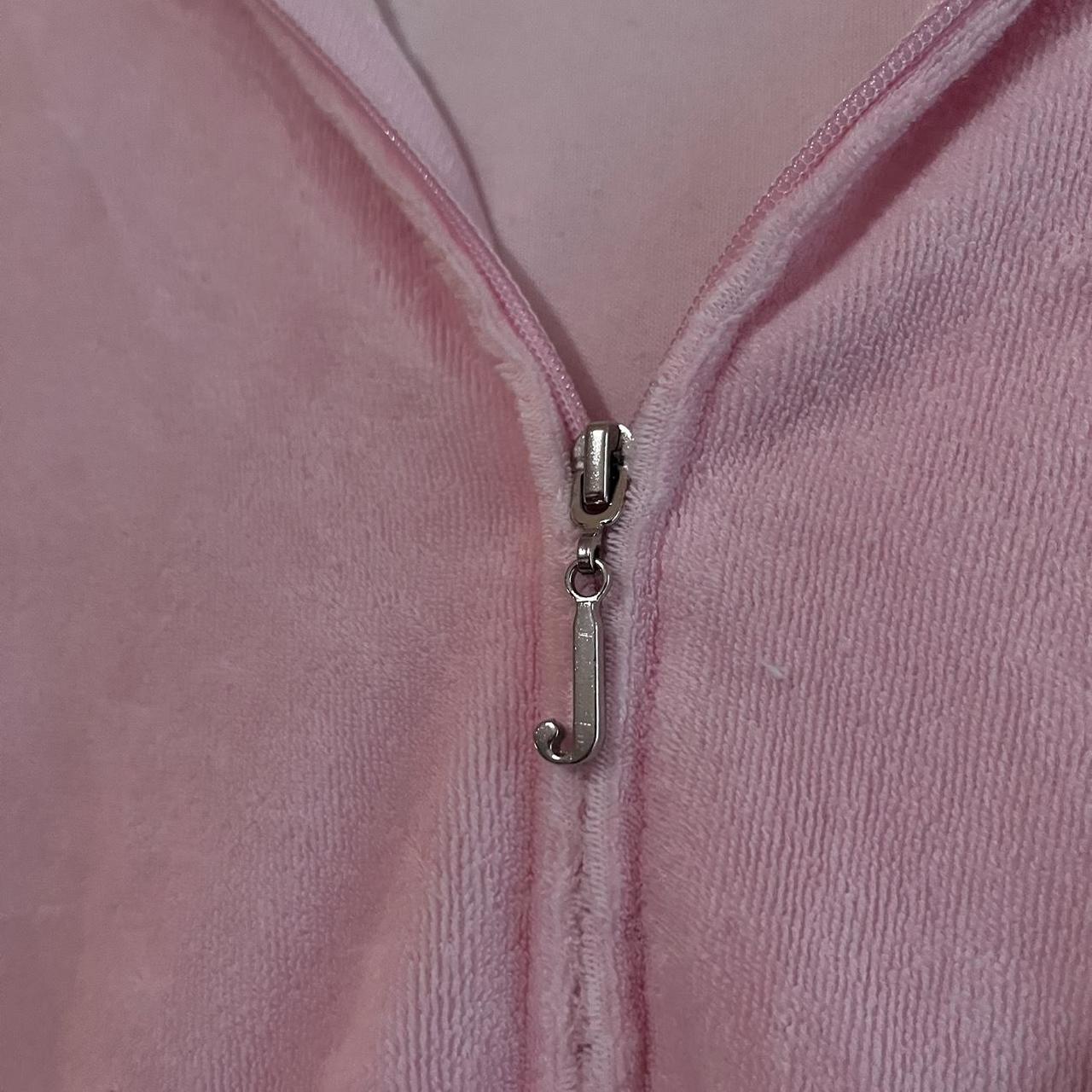 pink juicy couture zip up hoodie size medium, no... - Depop