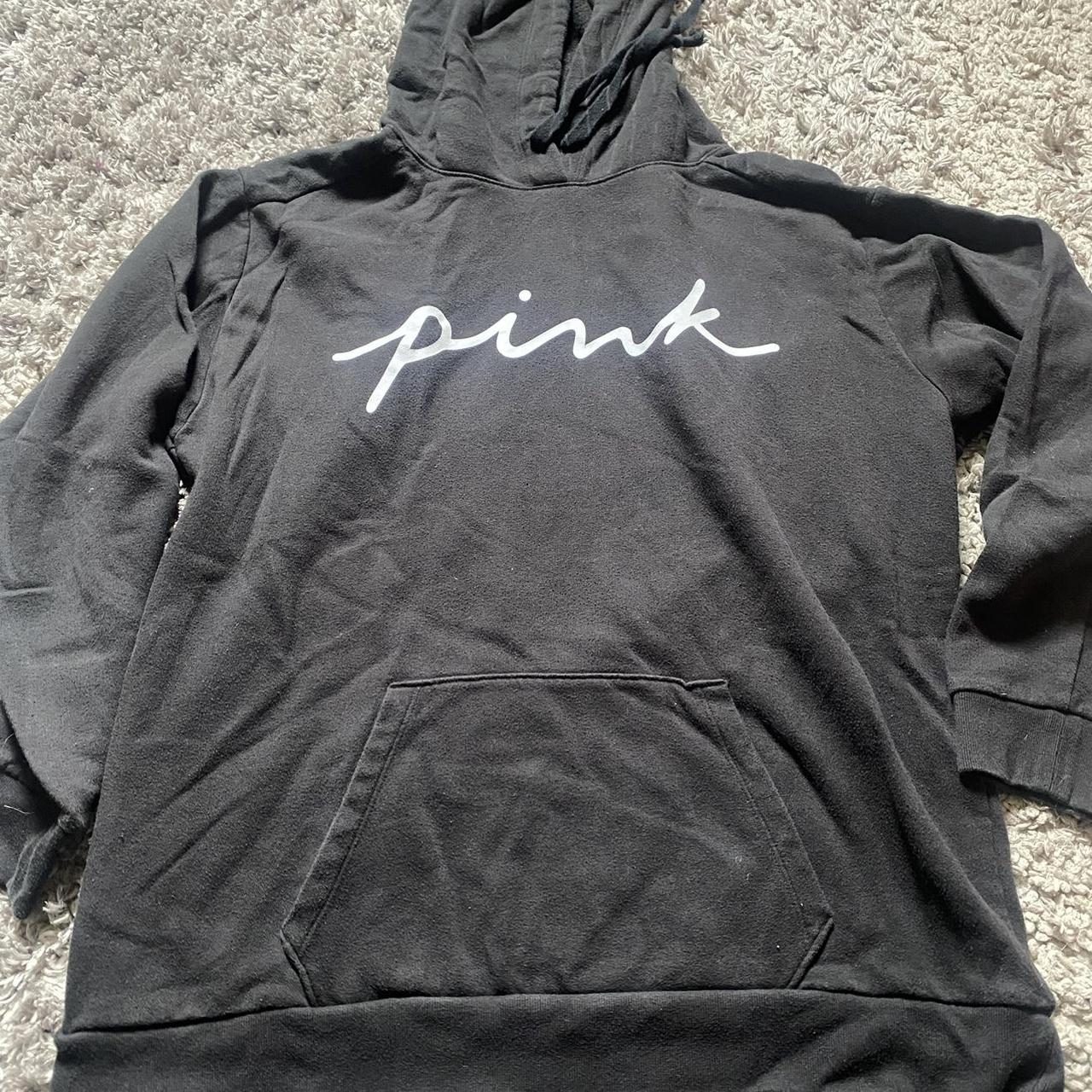 Victoria secret pink clearance black and white hoodie