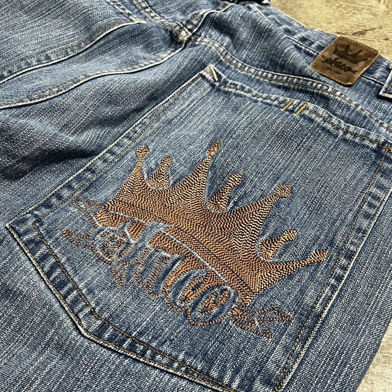 Vintage JNCO jeans with yellow crown in GREAT... - Depop