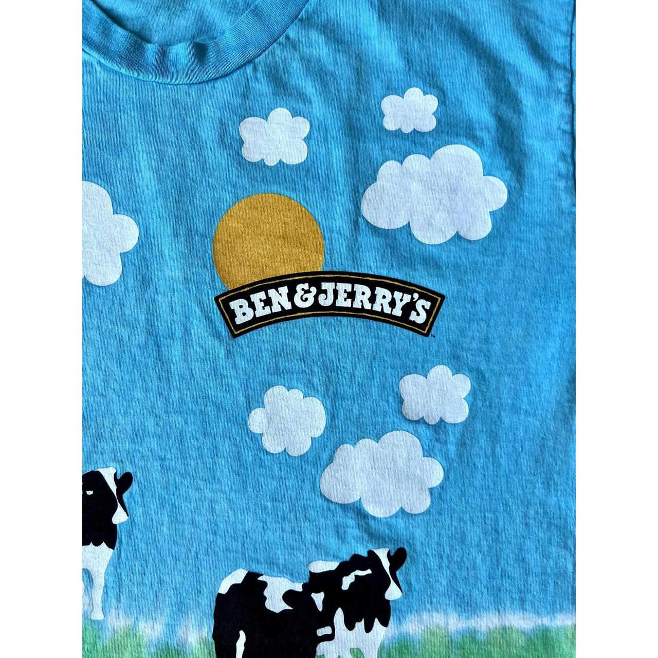 Vintage classic tie-dye Ben & Jerry's T-shirt... - Depop