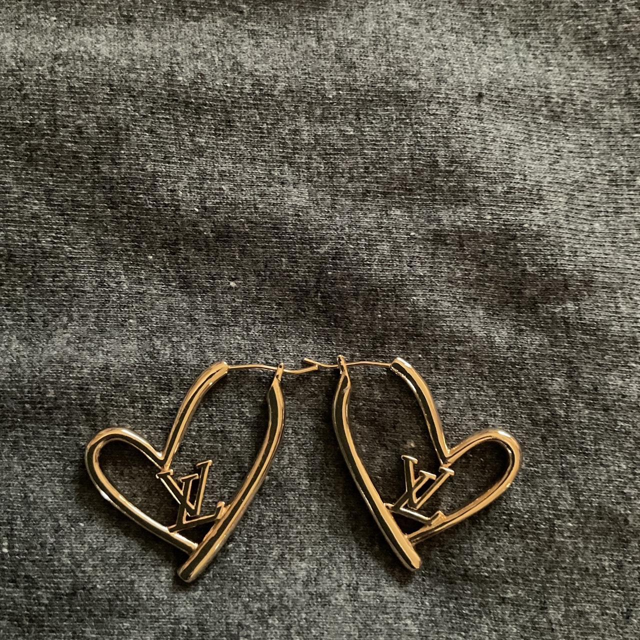 Lv heart earrings - Depop