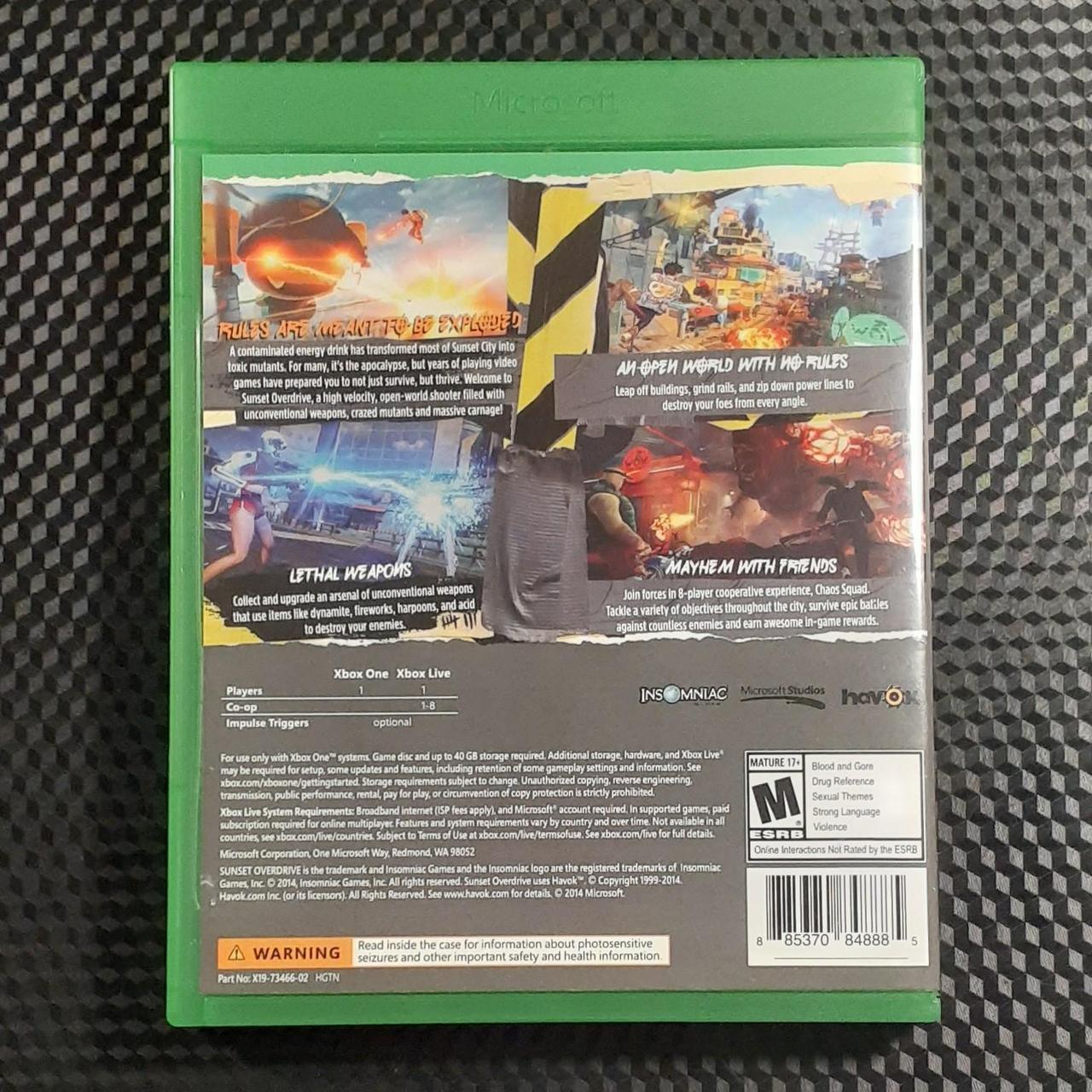 Sunset overdrive on Xbox 1, perfect condition - Depop