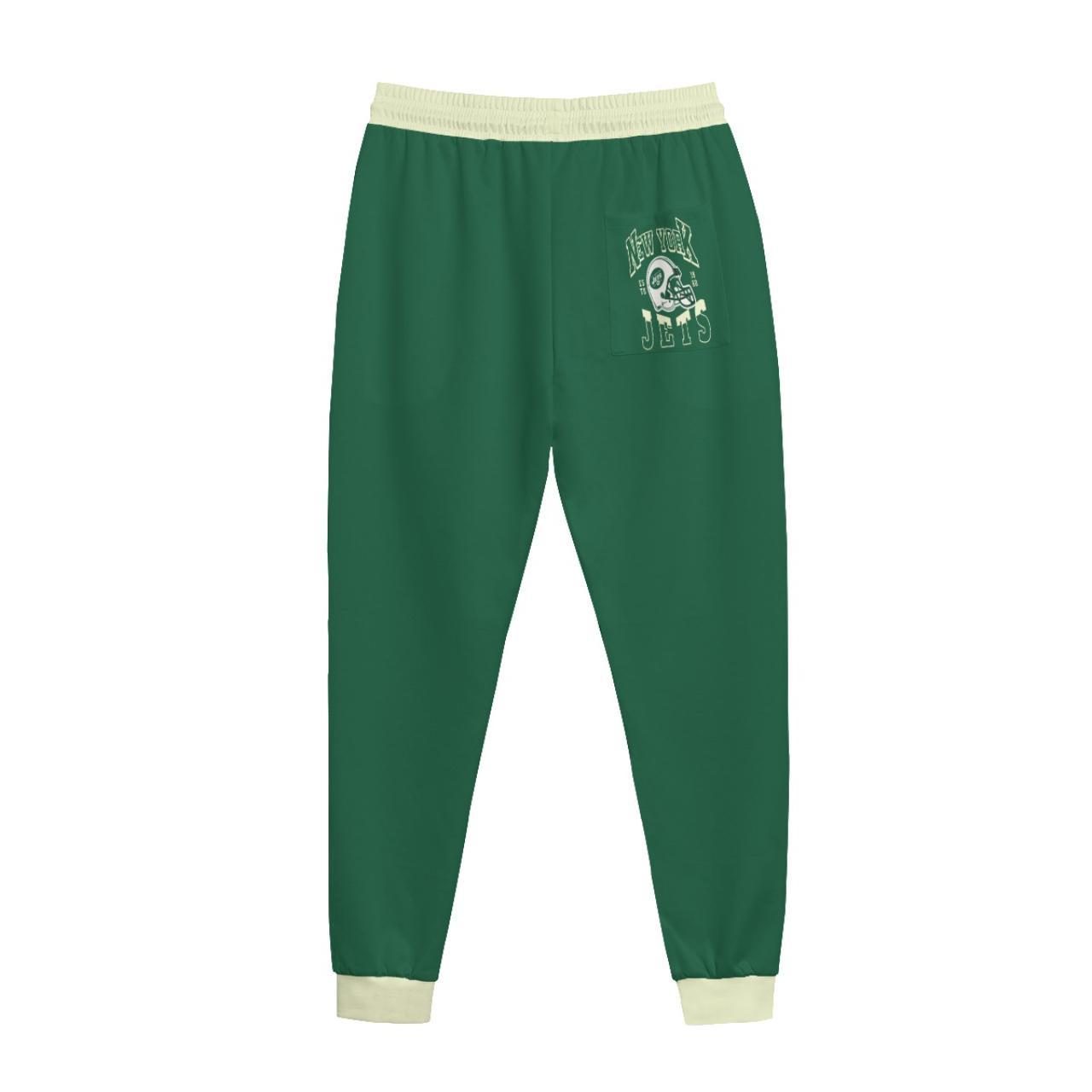 Unisex Vintage Green New York Jets NFL Sweat Pants - Depop