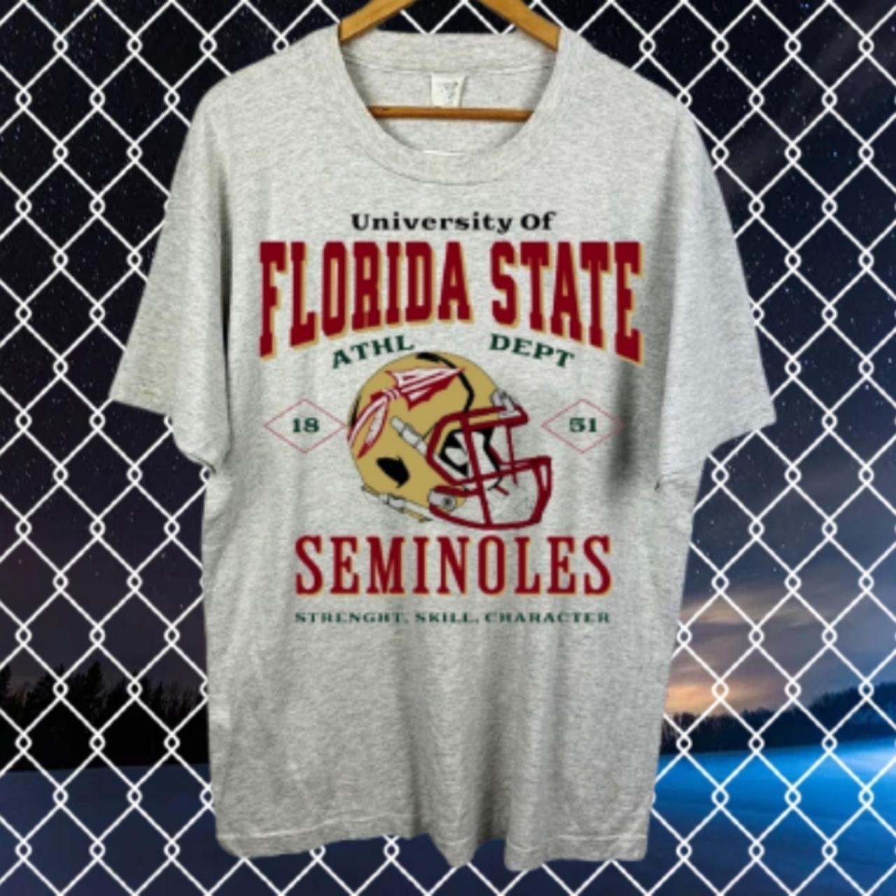 Florida State: Vintage Football Helmet Shirt + Hoodie - FSU