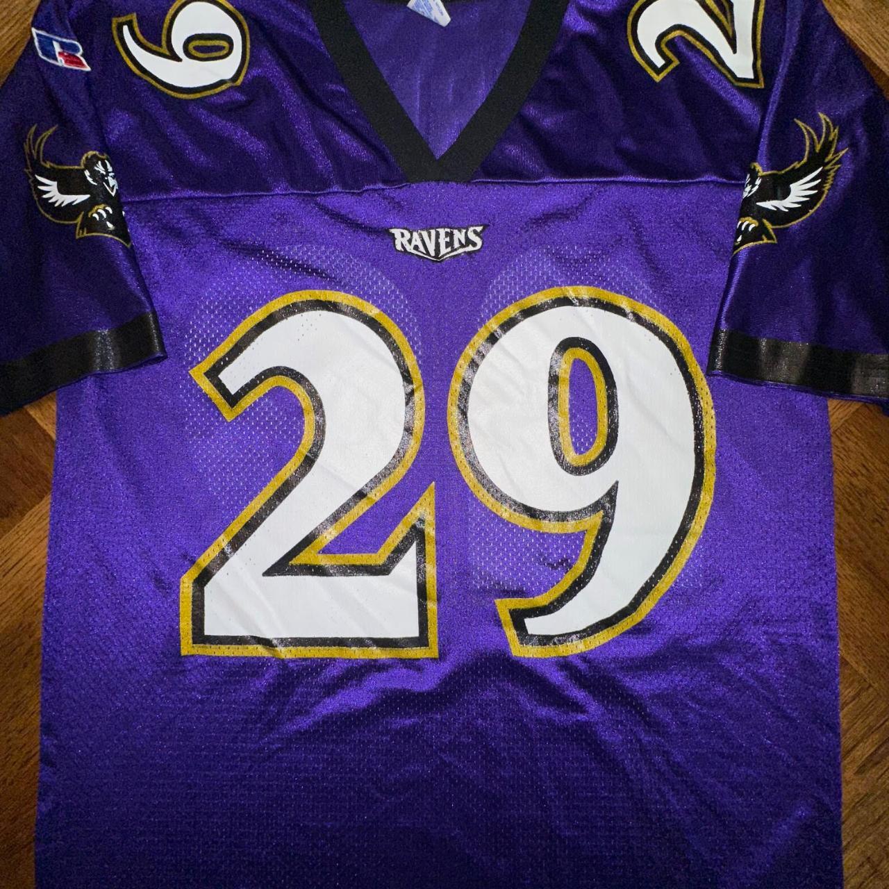 Baltimore Ravens Eric Turner Jersey Russell Athletic Mens 48 White VINTAGE  USA