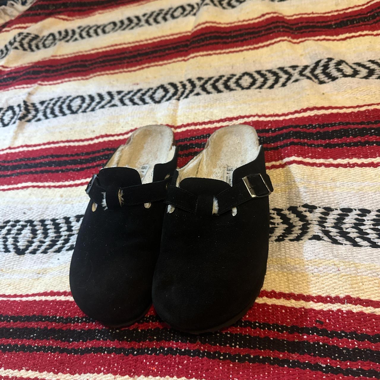 birkenstock black boston clogs
