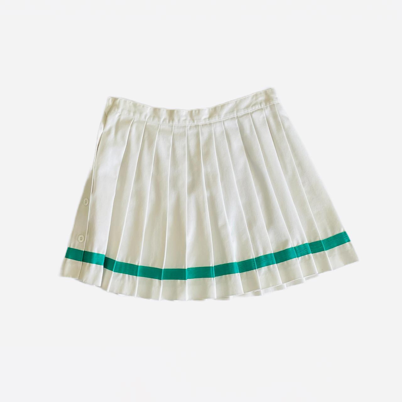 Lacoste Izod pleated white tennis skirt with green... Depop