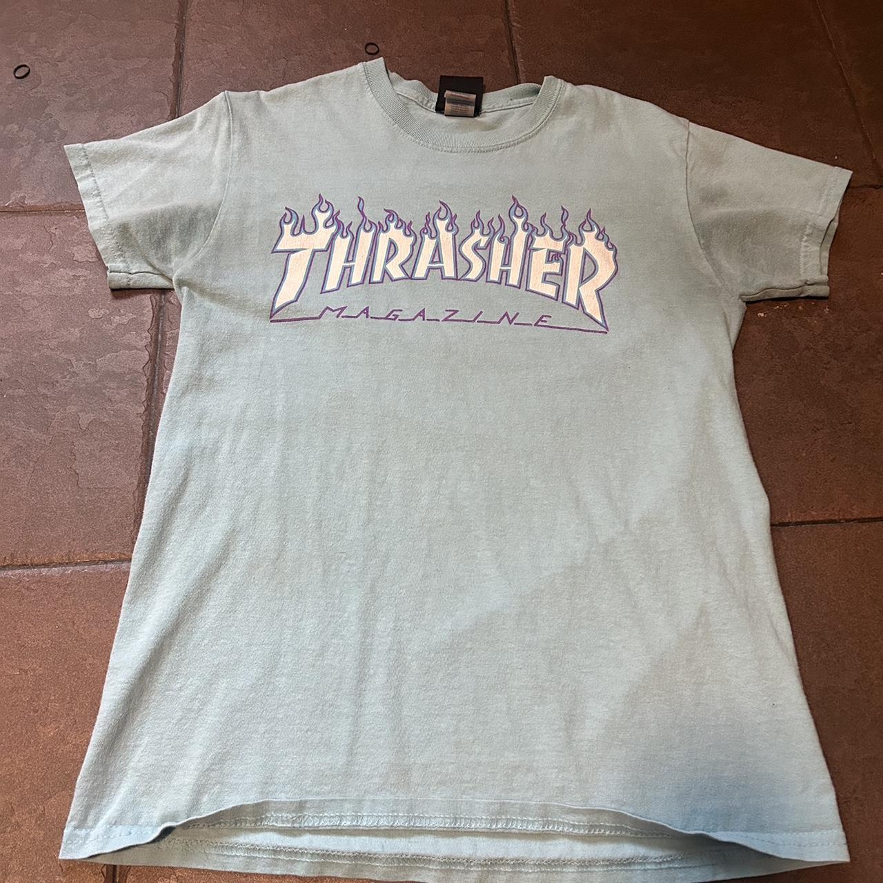 Baby blue thrasher t shirt size small has