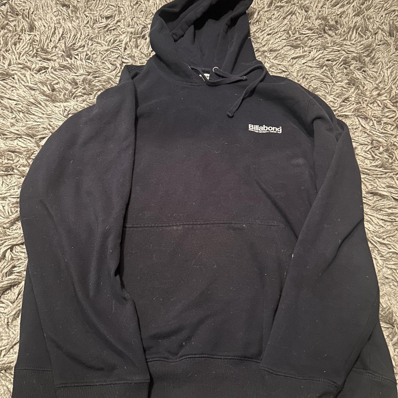 Large billabong navy blue hoodie - Depop