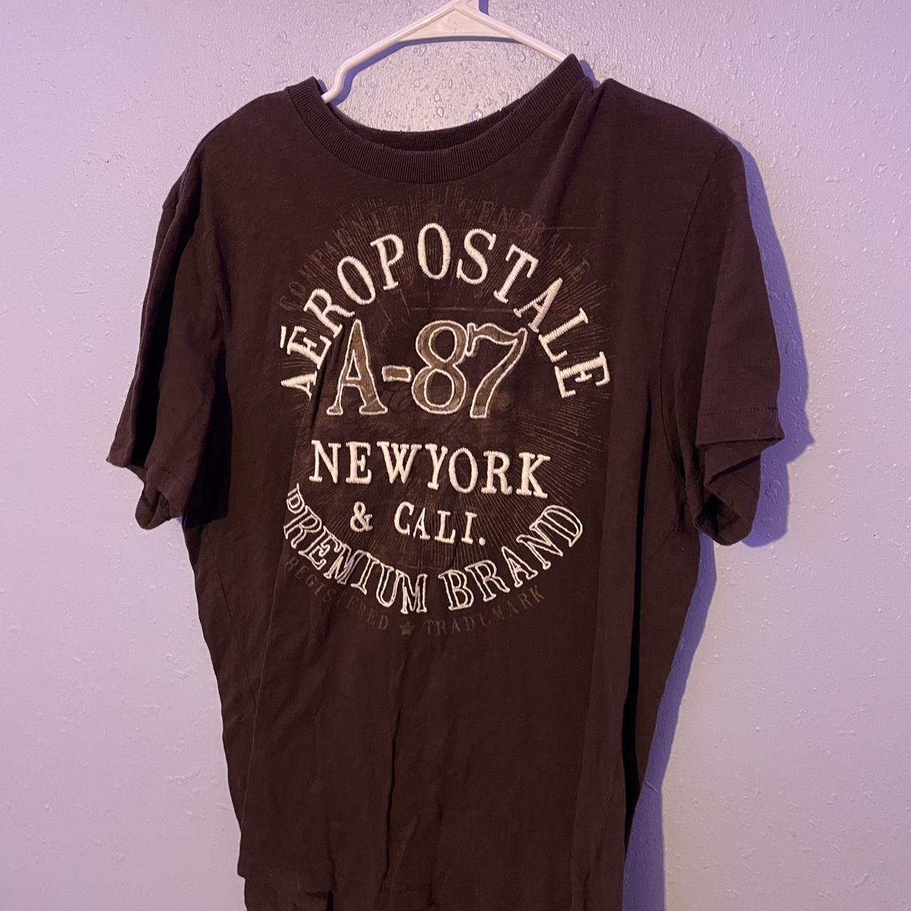 brown embroidered 1987 authentic brand aeropostale... - Depop