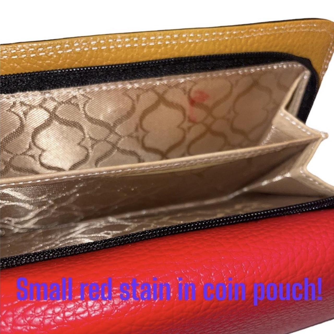 Vera Pelle Wallet Genuine Leather - Red - New Without Tags