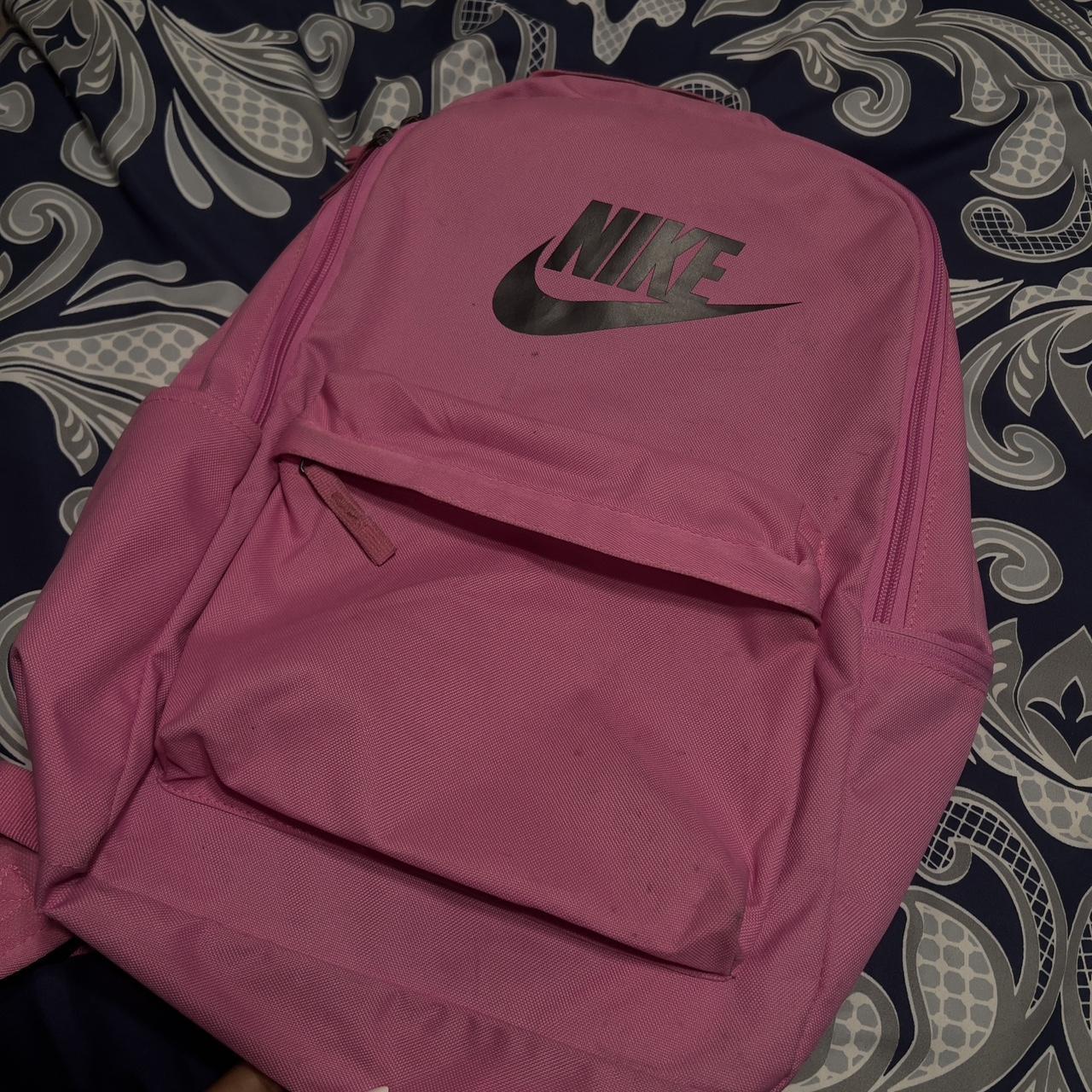 Pink and Black Nike book sack ! Used with a little... - Depop