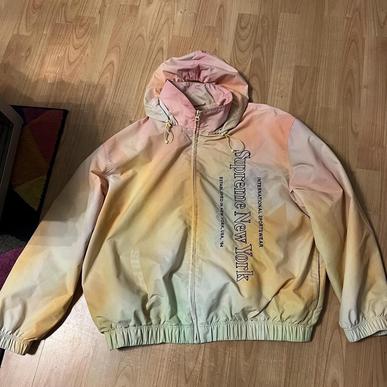 Supreme X Umbro Track Jacket in dusty plum. Worn | Depop