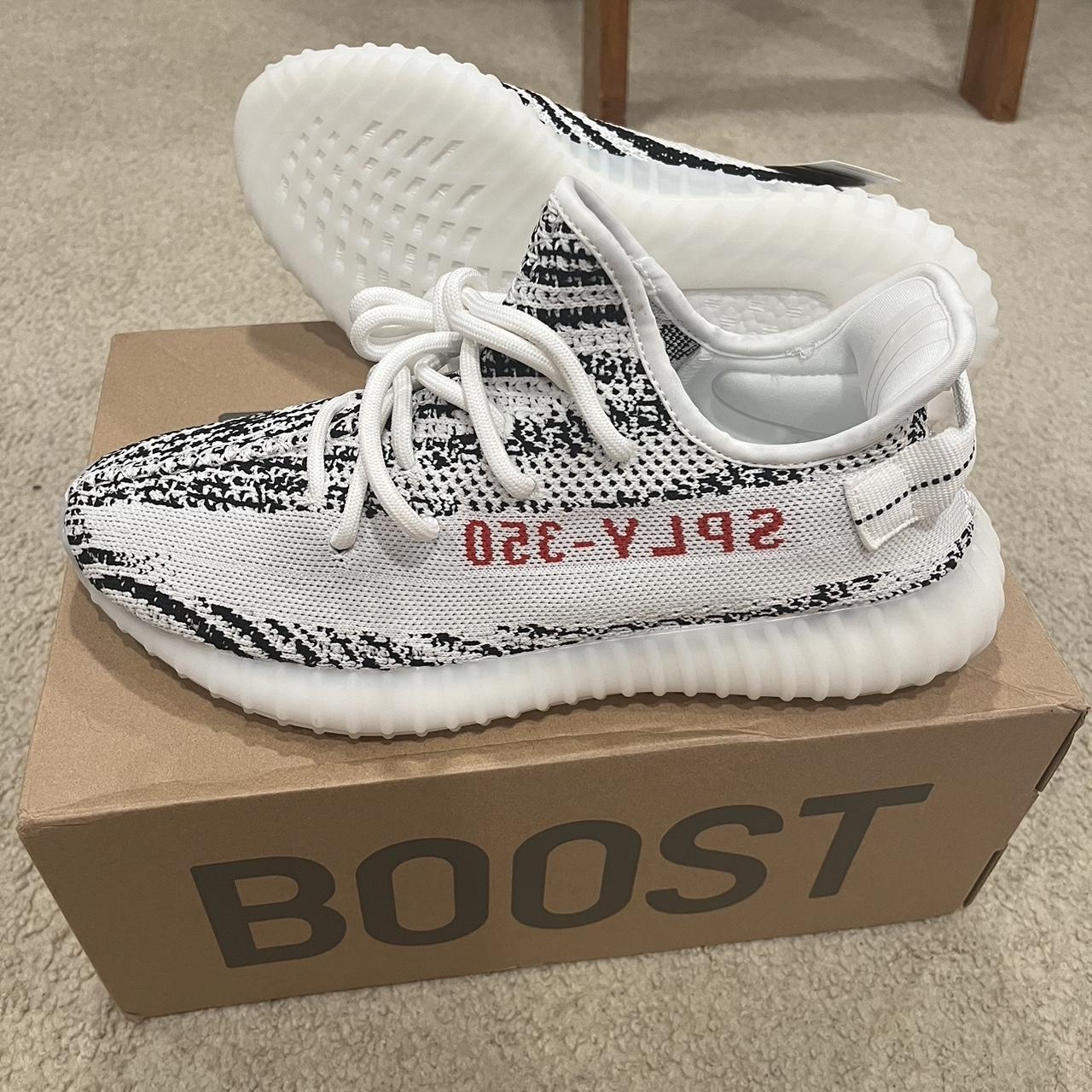 YEEZY BOOST 350 V2 Zebras Never worn, StockX tags in... - Depop