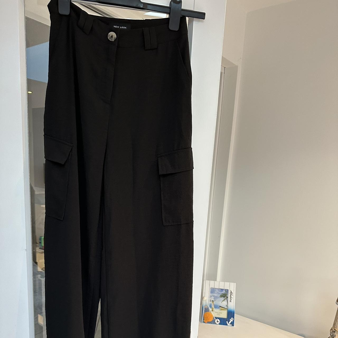 ONLY Black Satin High Waist Trousers | New Look