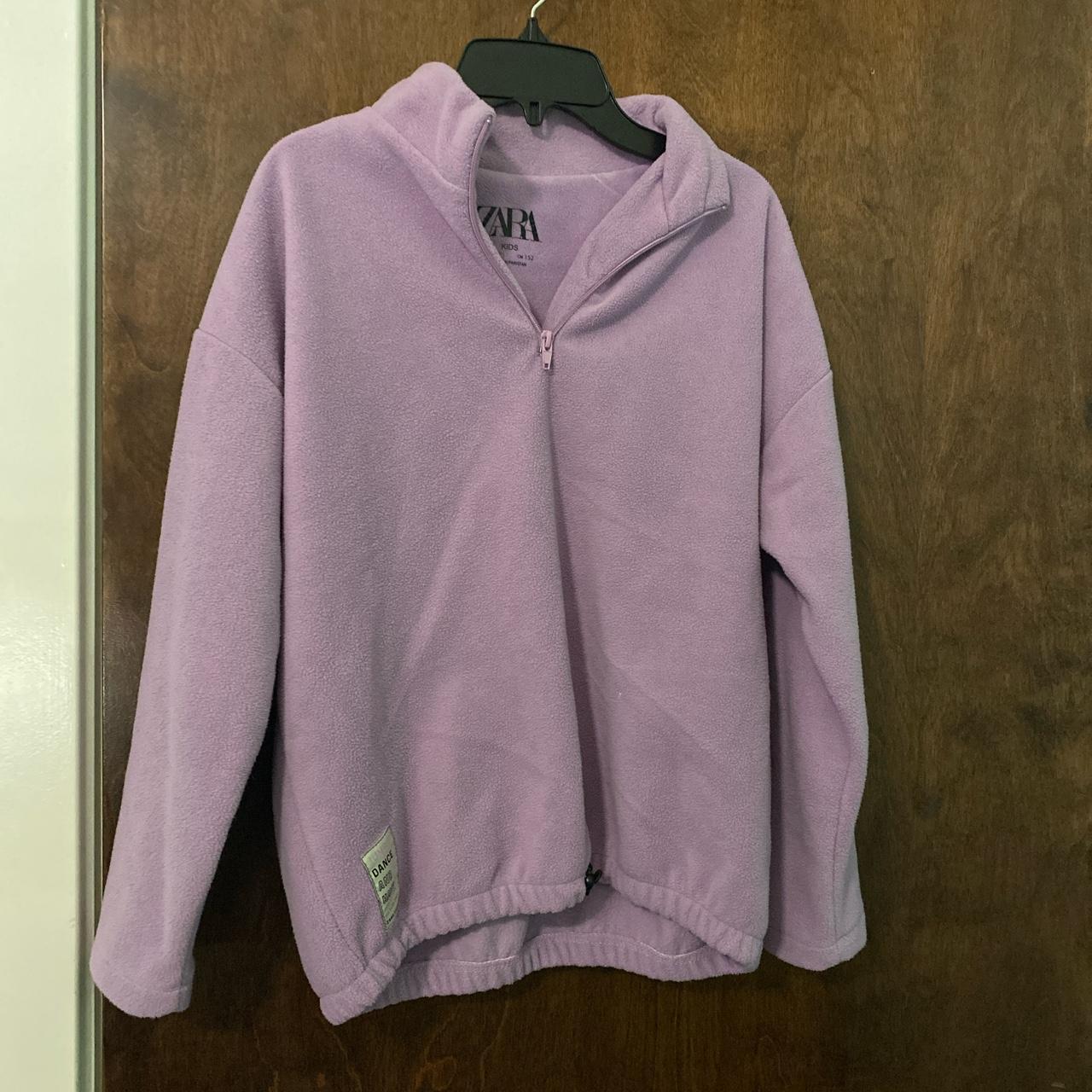ZARA purple kids sweater No hood Collar Very comfy Depop
