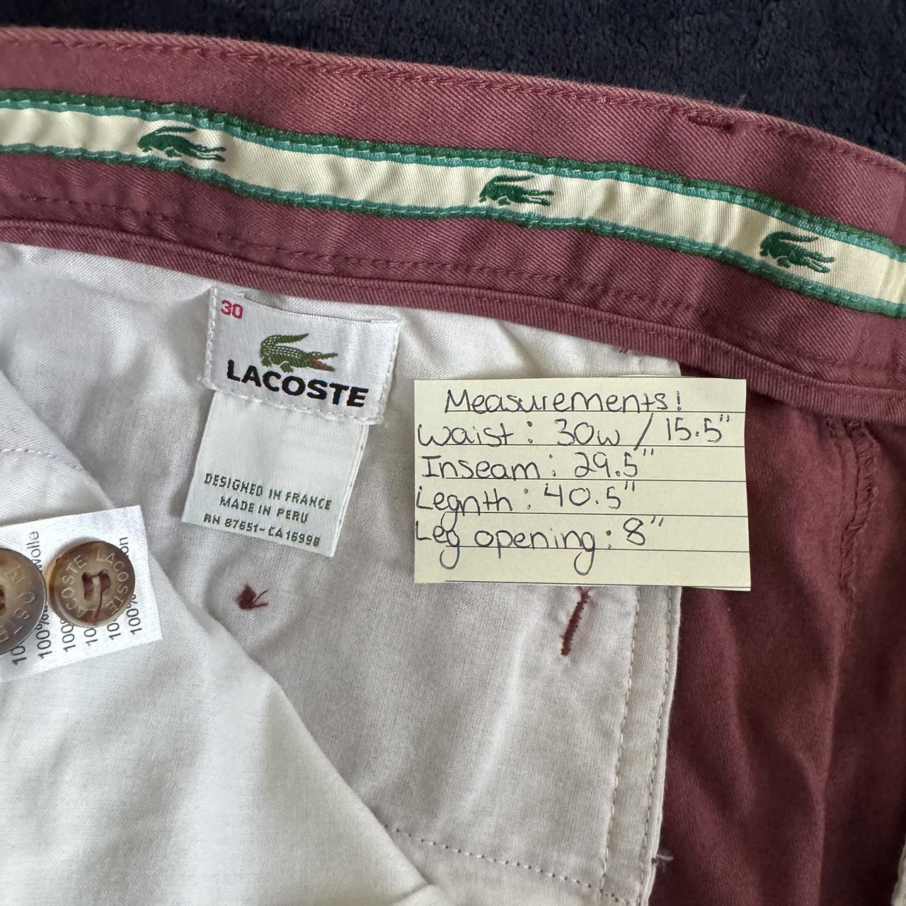 Vintage Lacoste Pants | Mens (measurements shown in... - Depop