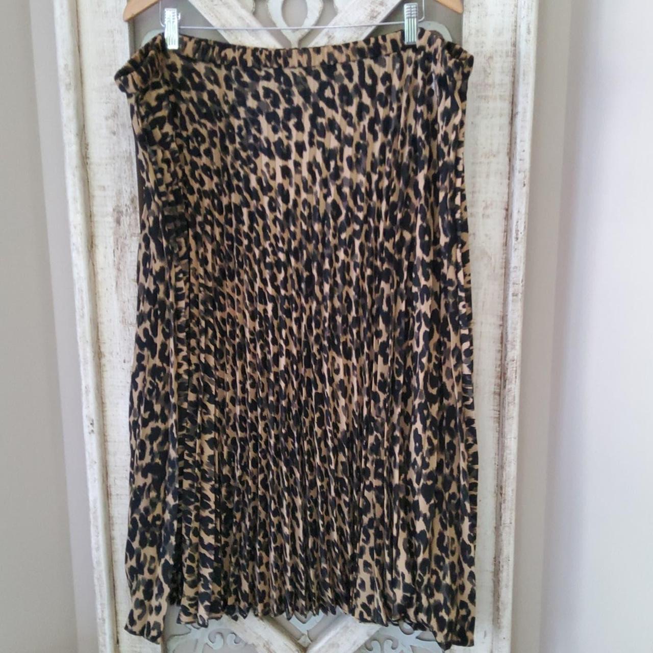 Halogen leopard 2024 midi skirt