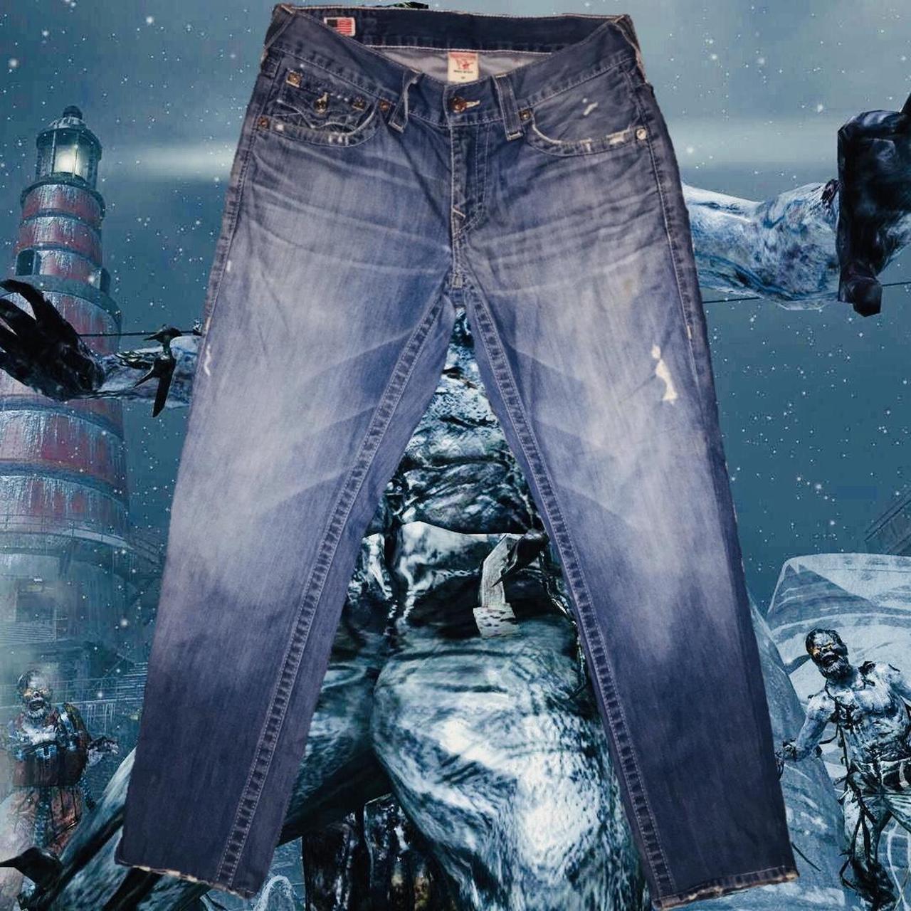 RARE TRUE RELIGION JEANS WITH STUDDED HORSESHOES... - Depop