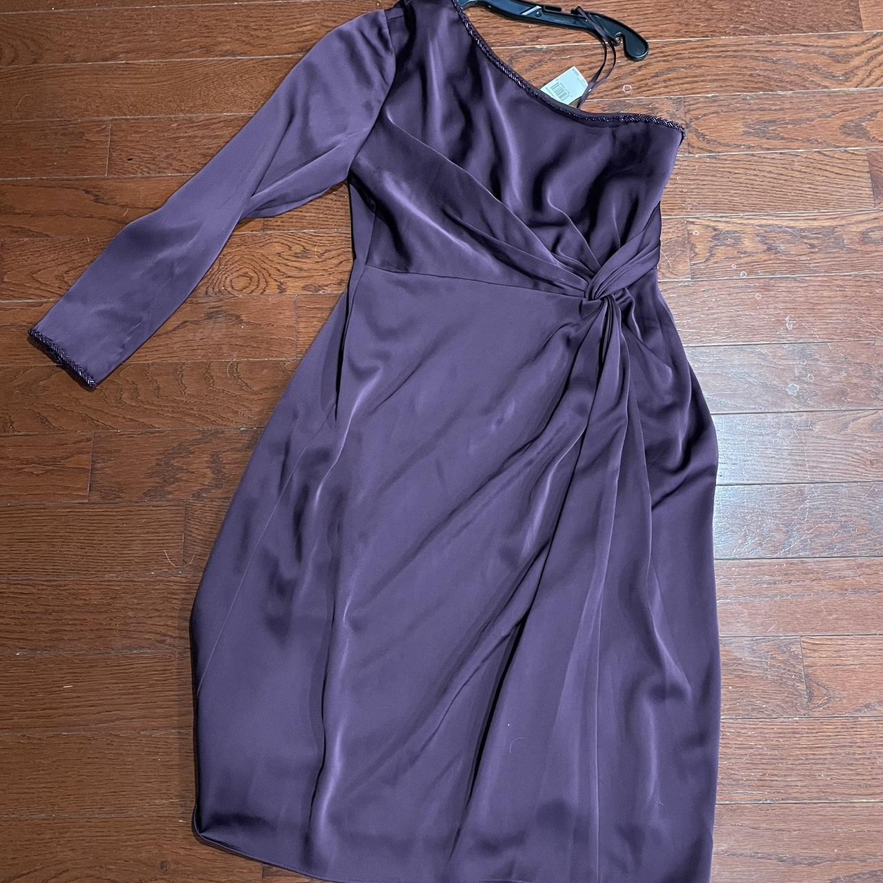 Aidan Mattox Purple One Shoulder Party Dress Never