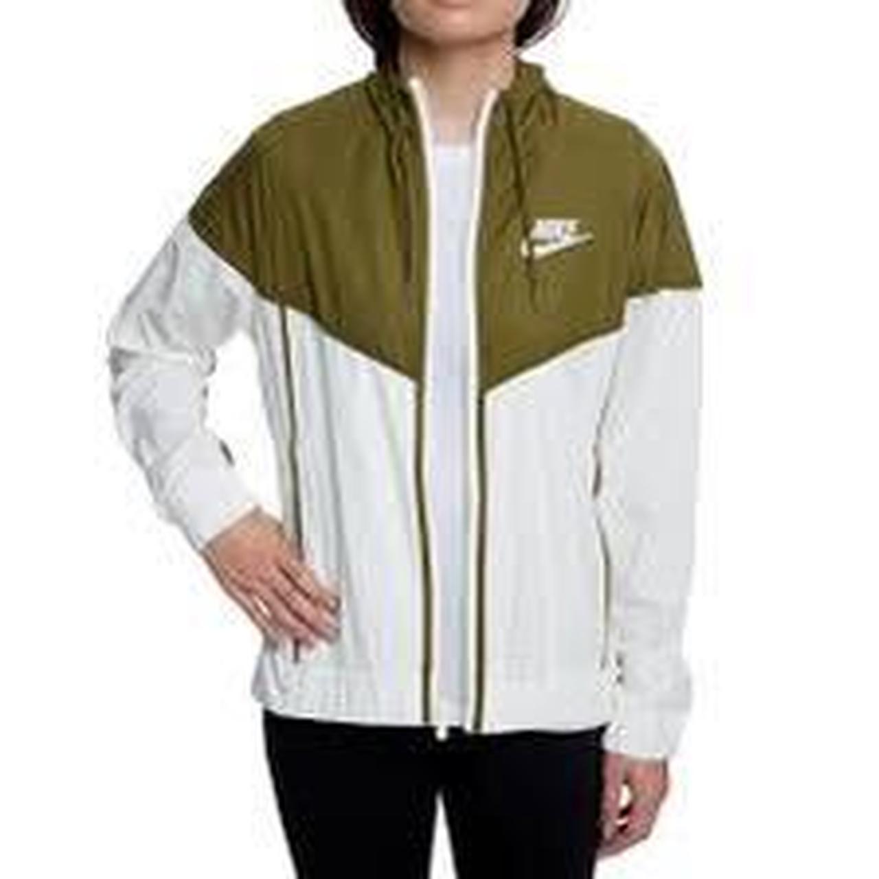 Olive green nike windbreaker womens hotsell