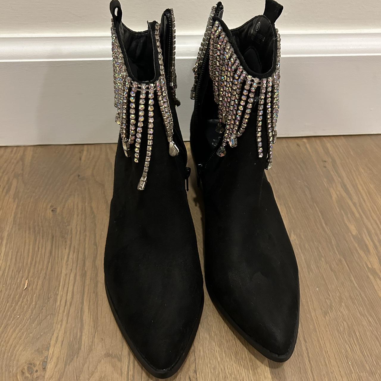 Vigo fiore hot sale rhinestone booties