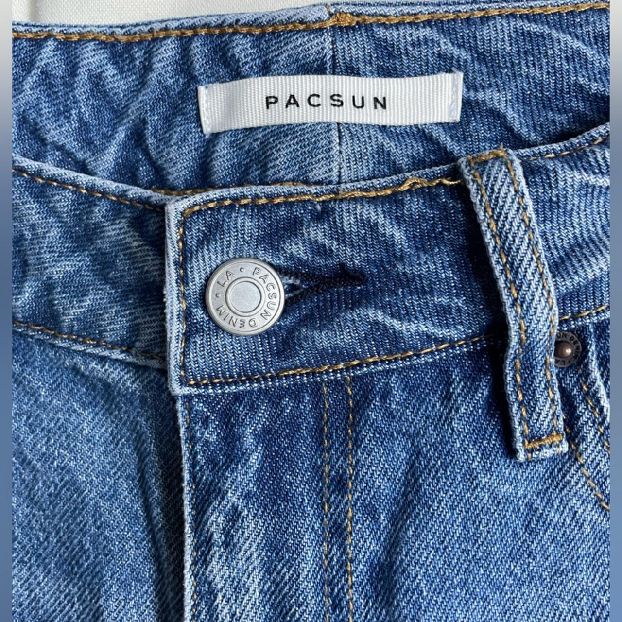 PacSun Size 25 Women's Patch On Blue Mom Jeans High Rise 100% Cotton