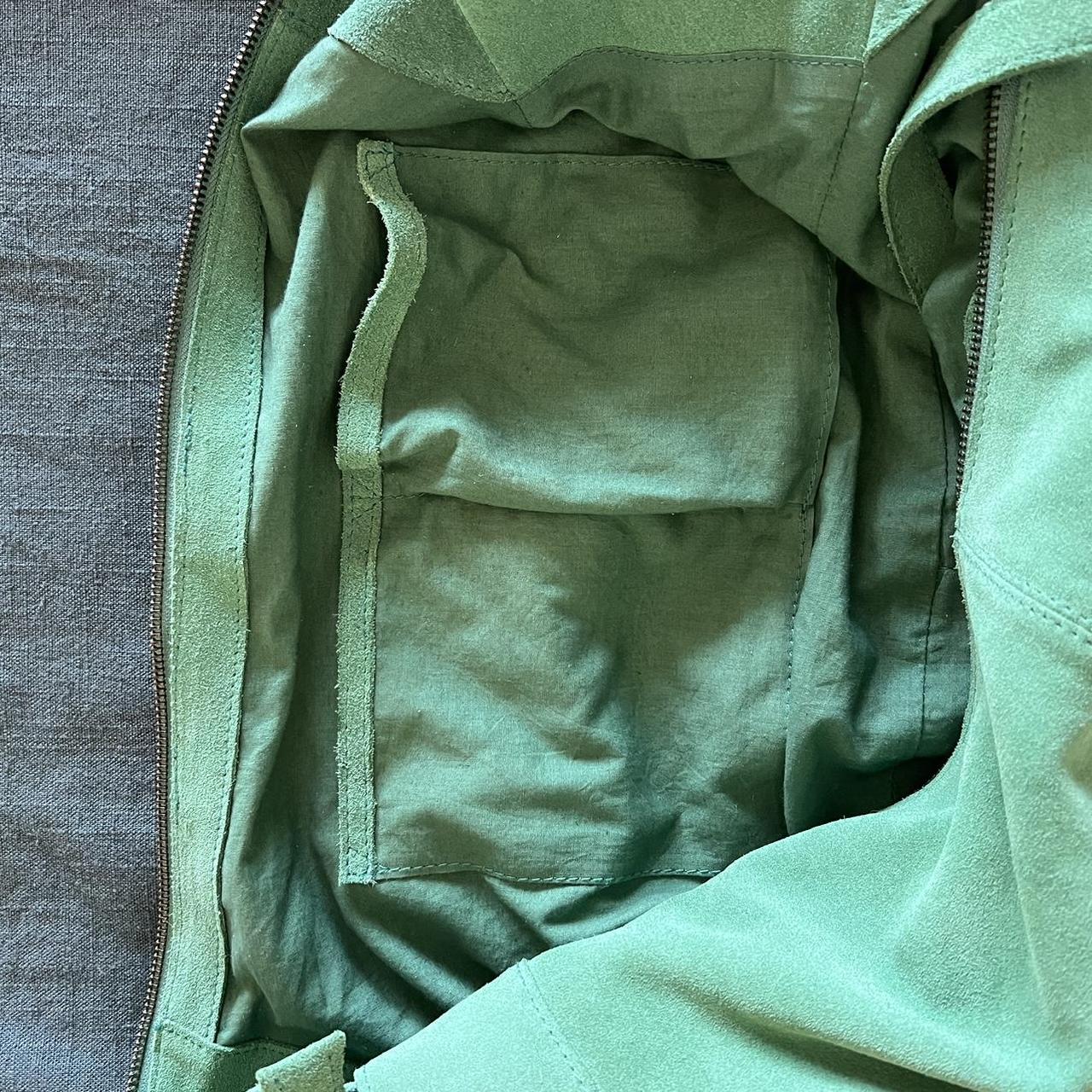 Free people Roma suede tote bag in golf green Only... - Depop