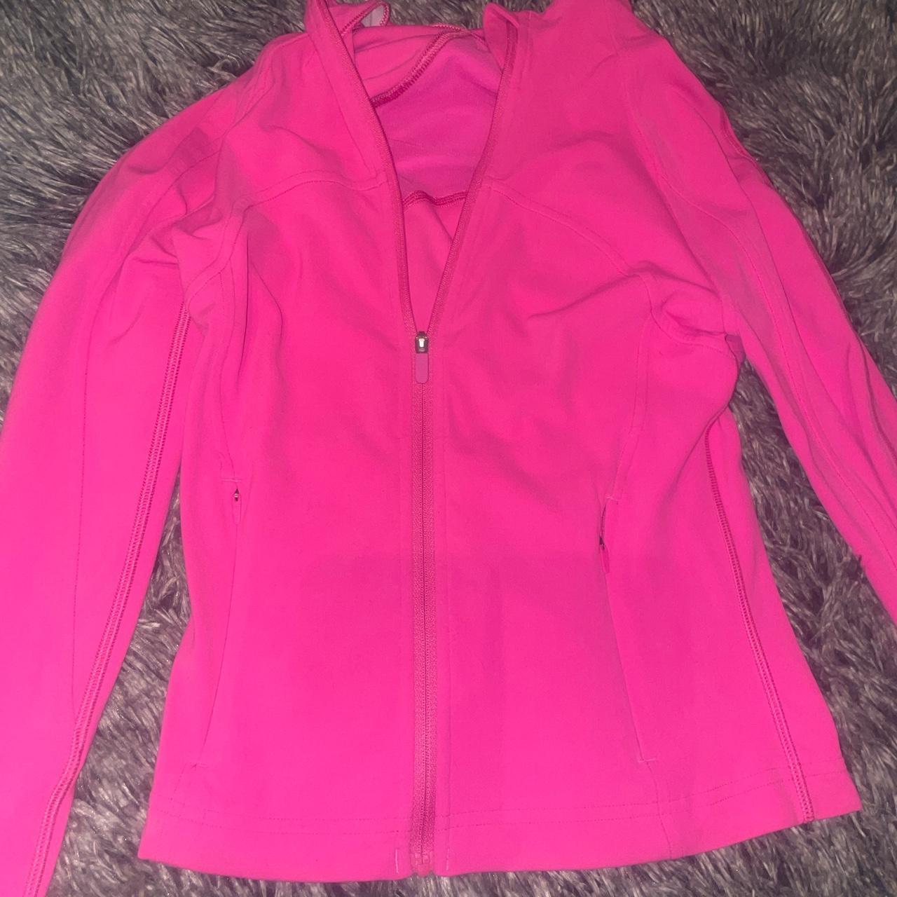 cropped lululemon define jacket sonic pink size 4 - Depop