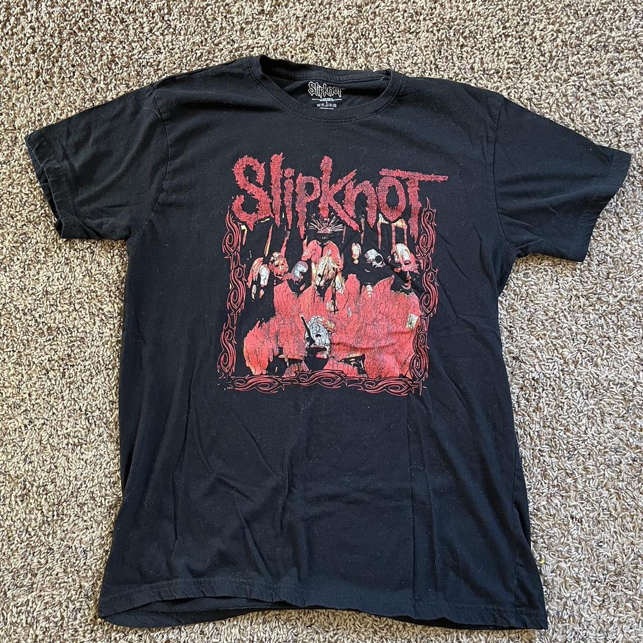 Black slipknot graphic tee Slipknot Merch Self... - Depop