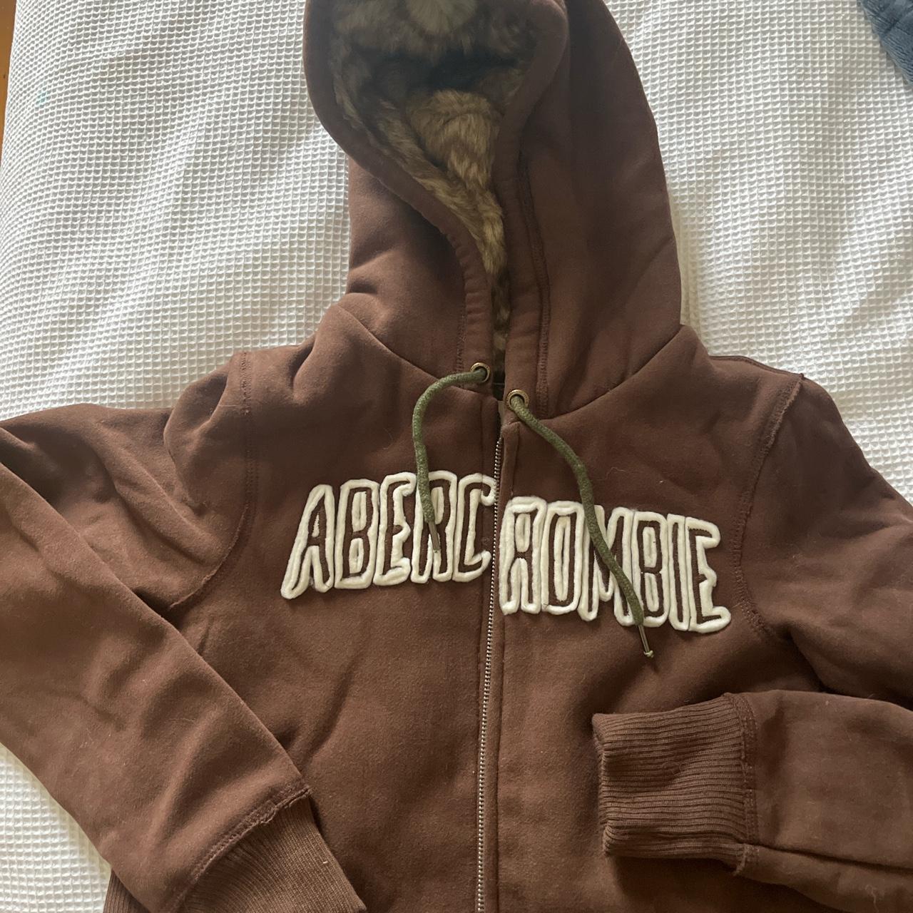 Super vintage Abercrombie&Fitch zip up hoodie... - Depop