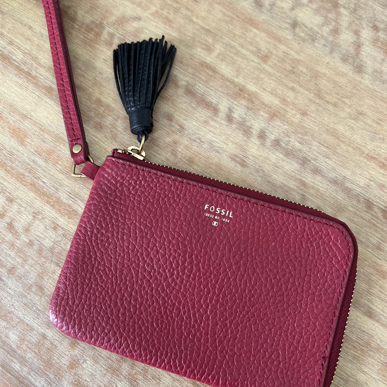 FOSSIL purse Logan RFID Small Bifold Red Mahogany | Buy bags, purses &  accessories online | modeherz