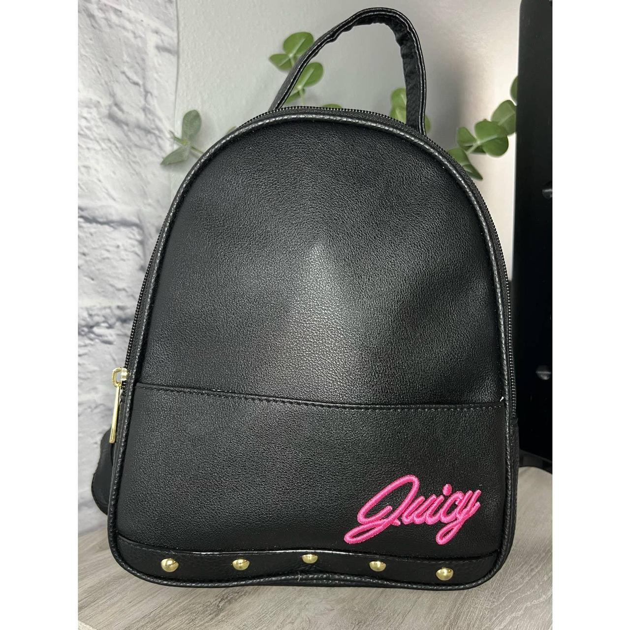 Small black Juicy Couture backpack in excellent Depop